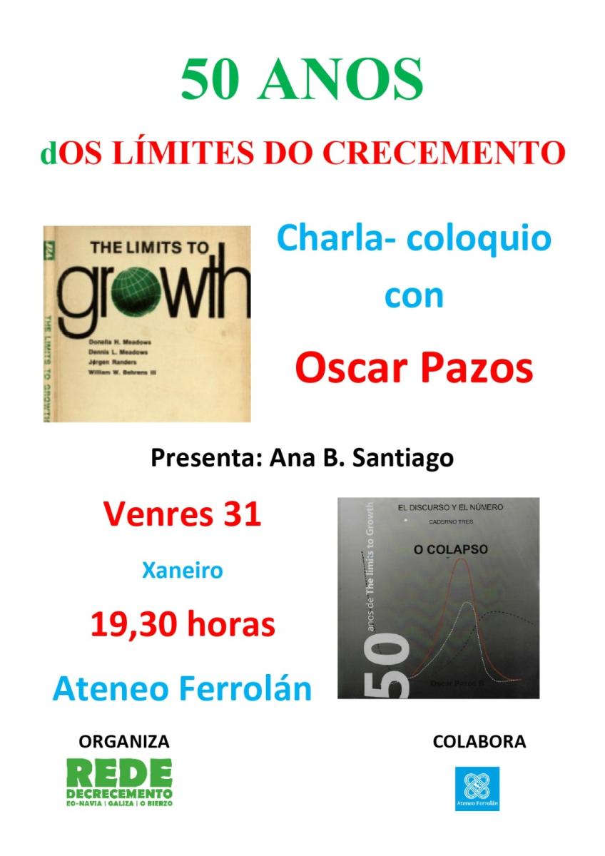 Charla en Ferrol 50 anos dos límites do crecemento